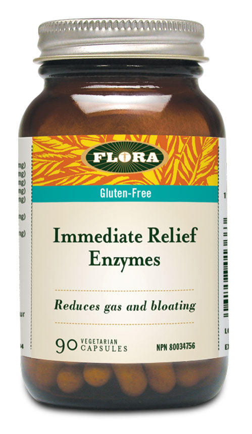 IMMEDIATE RELIEF ENZYME 90CAP FLORA