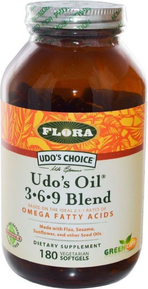 UDO'S OIL 3-6-9 BLEND 180CAP FLORA