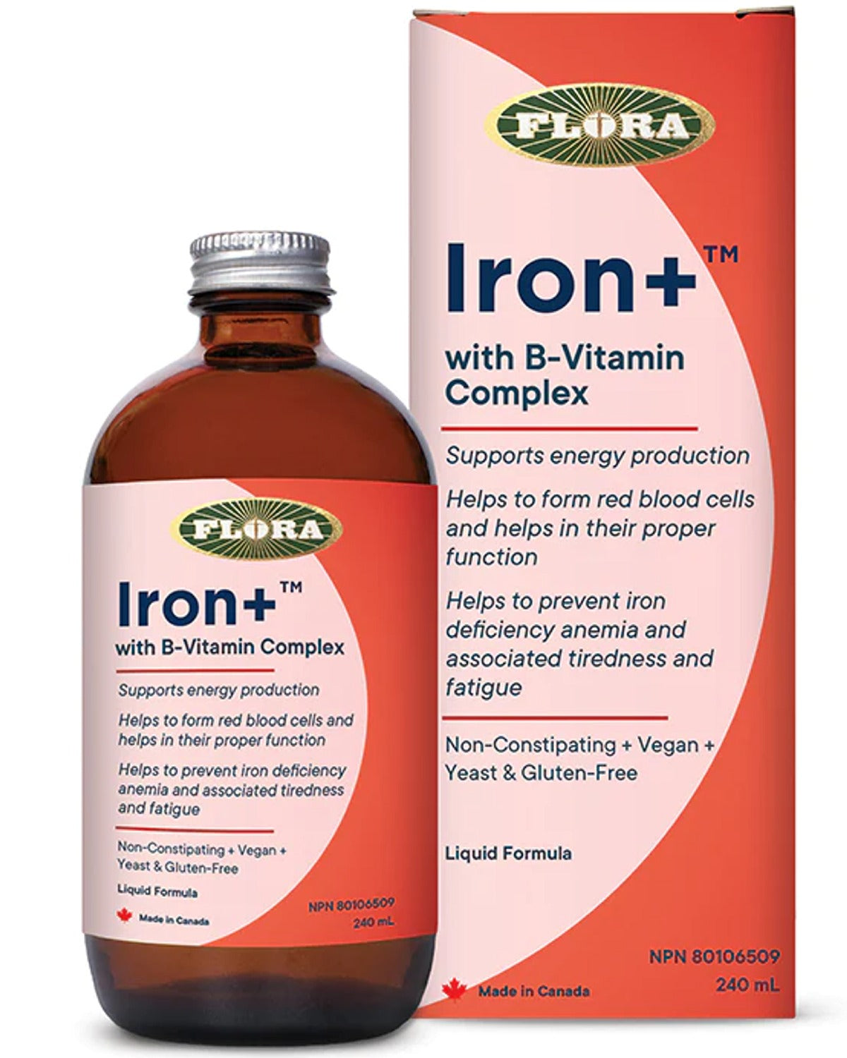 IRON+ B VITAMIN COMPLEX 240ML FLORA