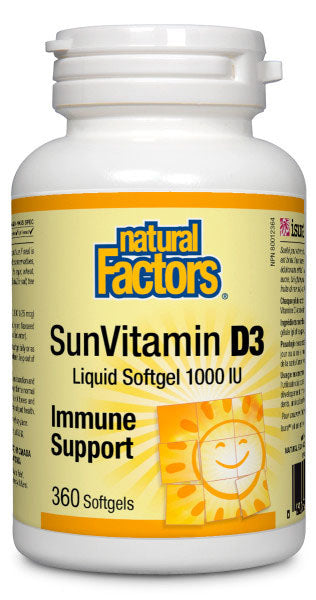 VITAMIN D 1000IU 360CAPS NATURAL FACTORS