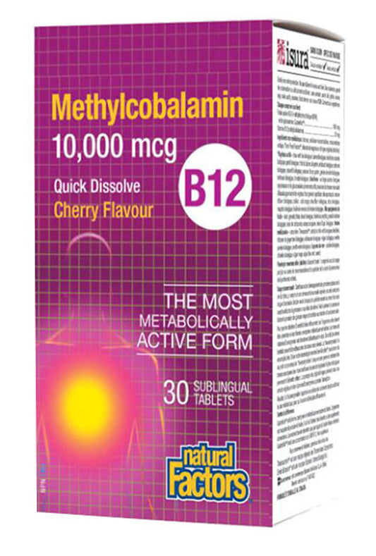 B12 METHYLCOBALAMIN 10,000 30SUBTABS NATURAL FACTORS