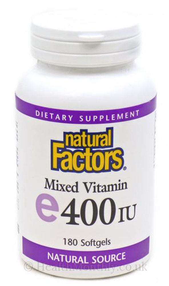 VITAMIN E 400IU MIXED 180SG NATURAL FACTORS