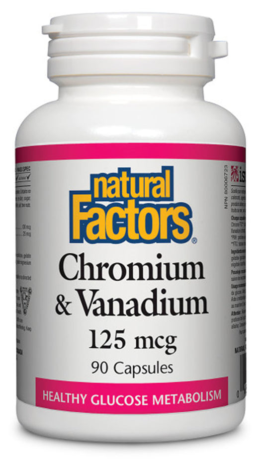 CHROMIUM & VANADIUM 90TAB NATURAL FACTORS