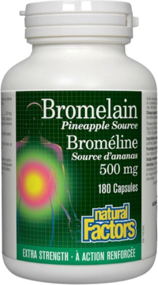 BROMELAIN 500MG 180CAP NATURAL FACTORS