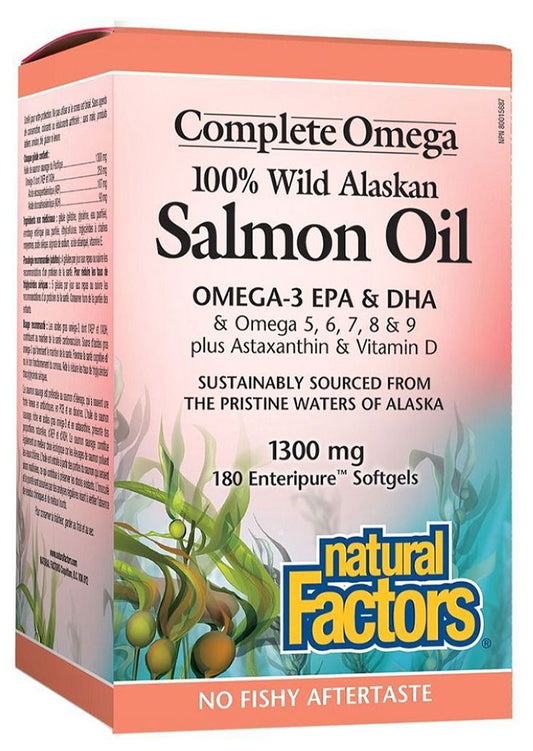 SALMON OIL 100% WILD ALASKAN 180 TABS NATURAL FACTORS