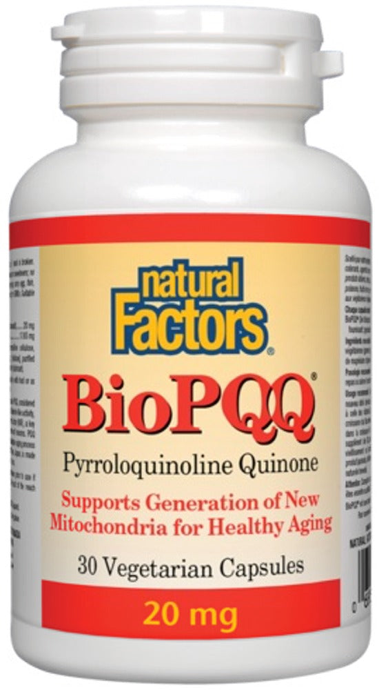 BIO PQQ 20MG 30 VCAP NATURAL FACTORS