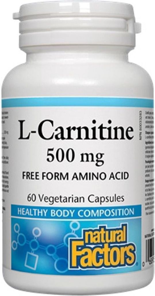 L-CARNITINE 500MG 60VCAP NATURAL FACTORS