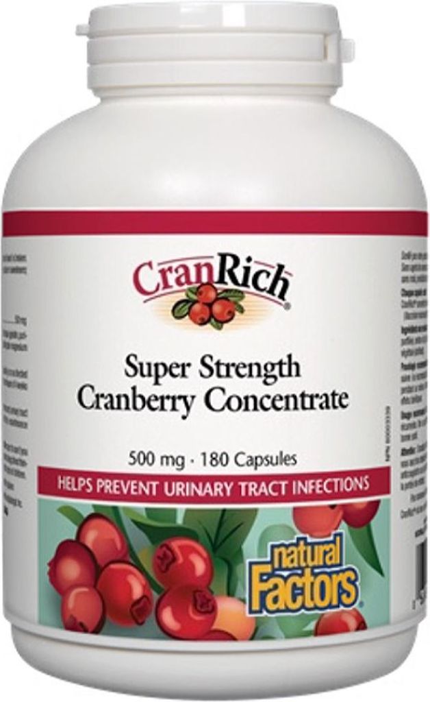 CRANRICH CRANBERRY 500MG 180CAP NATURAL FACTORS