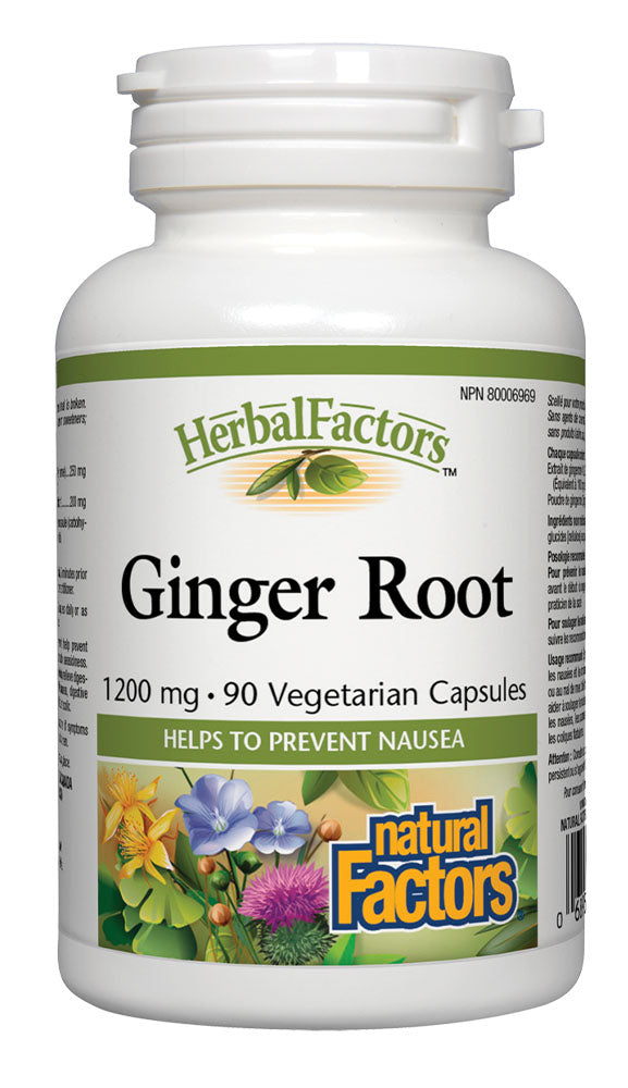 GINGER ROOT 1200MG 90 CAPS NATURAL FACTORS