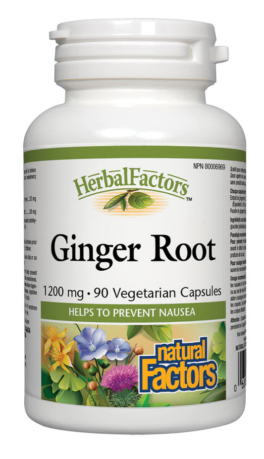 GINGER ROOT 1200MG 90 CAPS NATURAL FACTORS