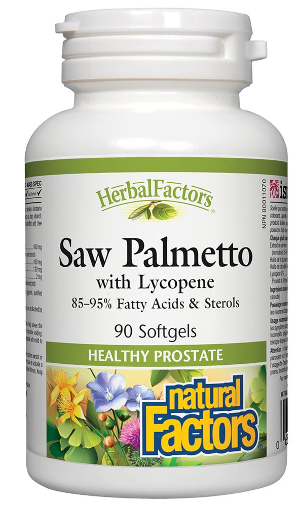 SAW PALMETTO WITH LYCOPENE 160MG 90CAPS NATURAL FACTORS