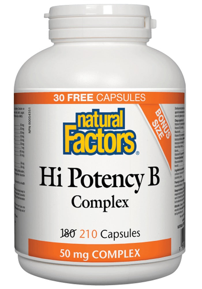 HI POTENCY B 50MG 210CAP NATURAL FACTORS