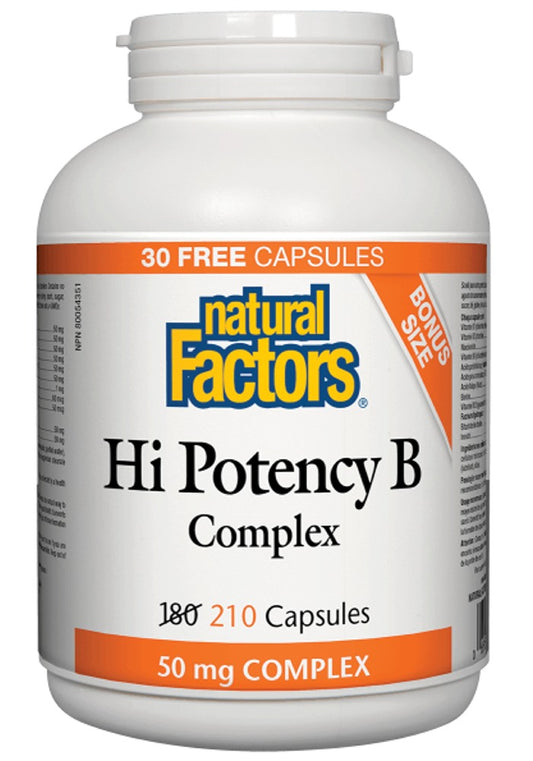 HI POTENCY B 50MG 210CAP NATURAL FACTORS