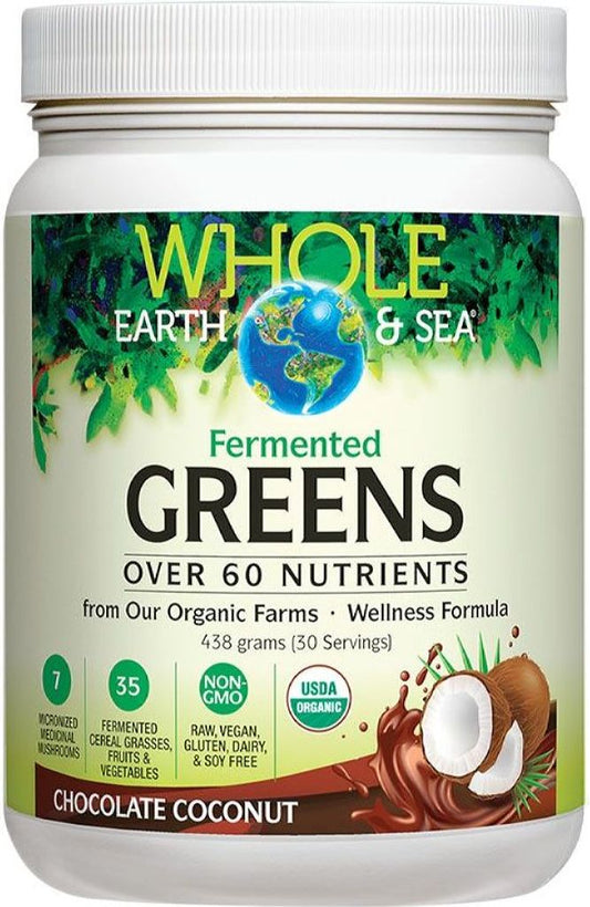 WHOLE EARTH&SEA ORGANIC GREENS CHOCOLATE 438GR NATURAL FACTORS