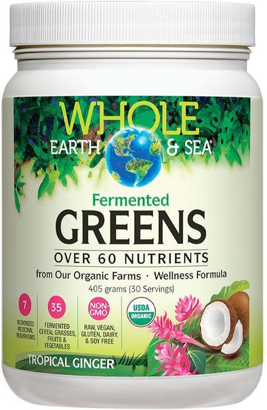 WHOLE EARTH&SEA ORGANIC GREENS TROPICAL 405GR NATURAL FACTORS