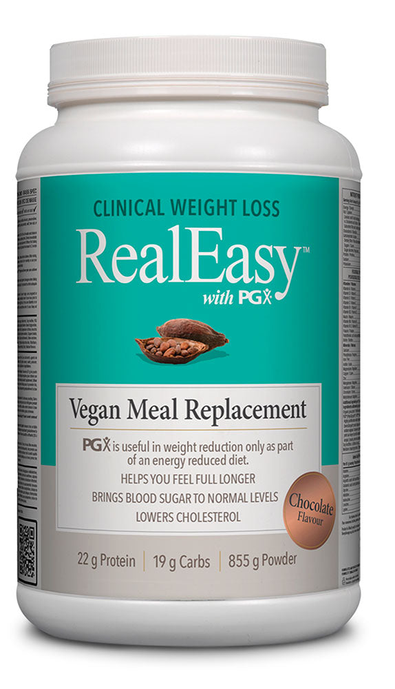 REAL EASY VEGAN MEAL REPLACEMENT 855GR CHOCOLATE NATURAL FACTORS