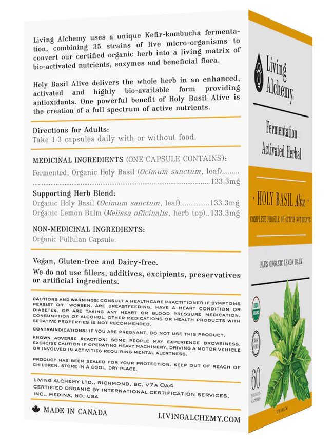 HOLY BASIL 60CAP LIVING ALCHEM