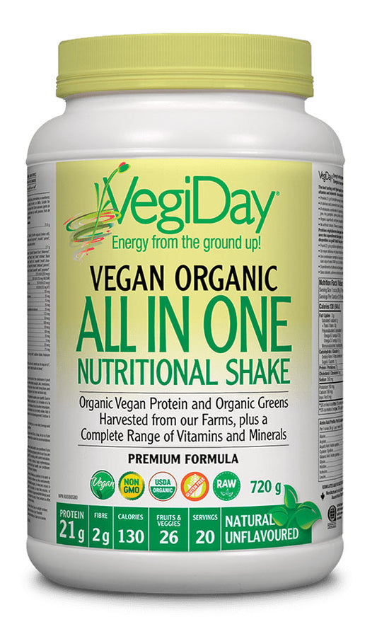 ALL-IN-1 NUTRITIONAL SHAKE UNFLAVOURED 720G VEGIDAY