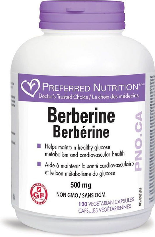 BERBERINE 500MG 120VCAP PREFERRED NUTRITION
