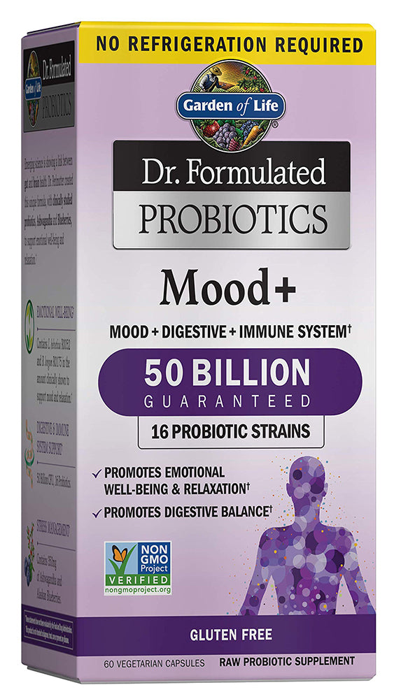 MOOD+ PROBIOTIC 50BIL SHELF STABLE 60C GARDEN OF LIFE