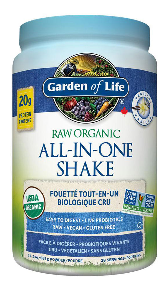 RAW ORGANIC ALL-IN-ONE VANILLA 969GR GARDEN OF LIFE