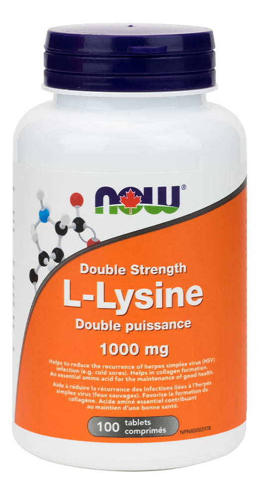 L-LYSINE 1000MG 100 TABS NOW