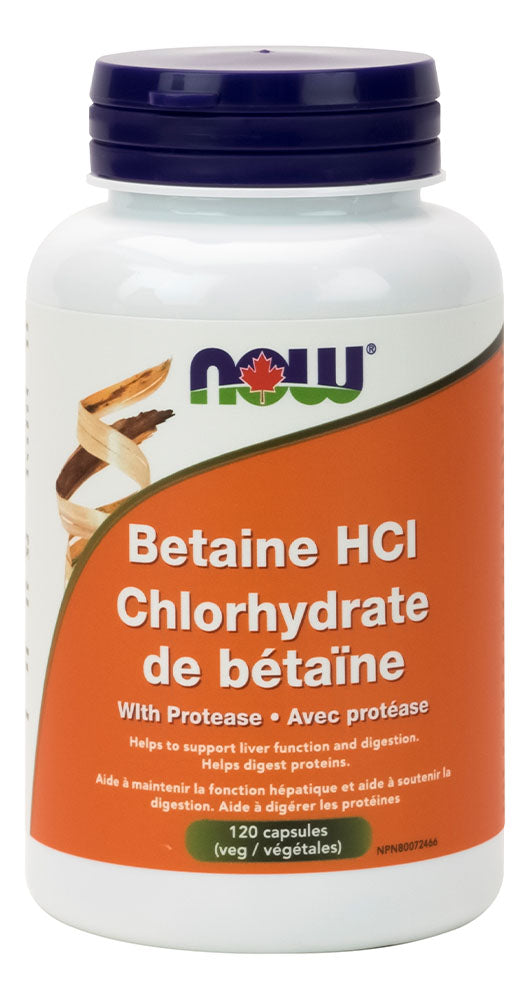 BETAINE HCL 648MG 120CAPS NOW