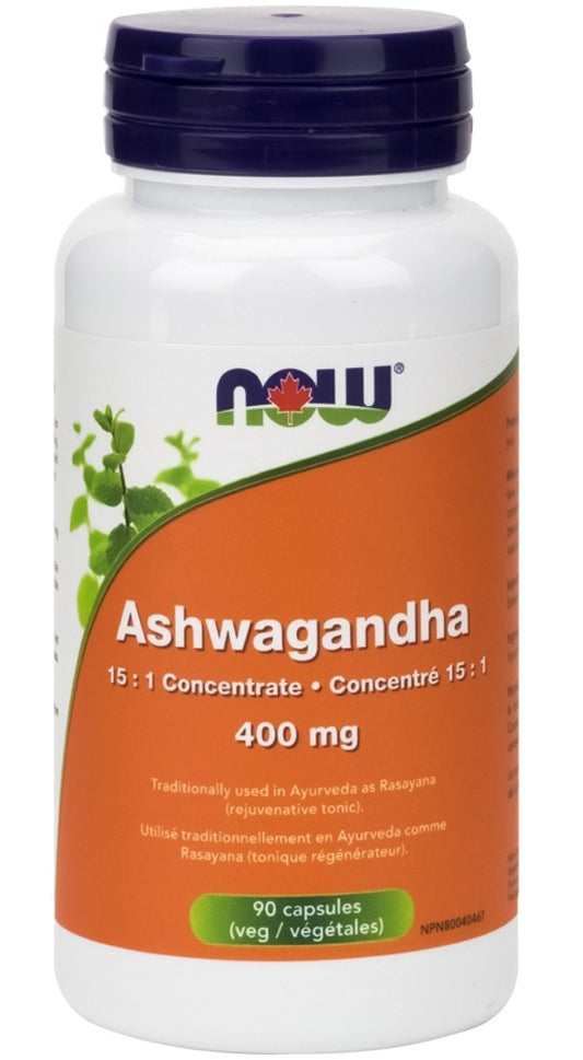 ASHWAGANDHA 400MG 90 CAPS NOW