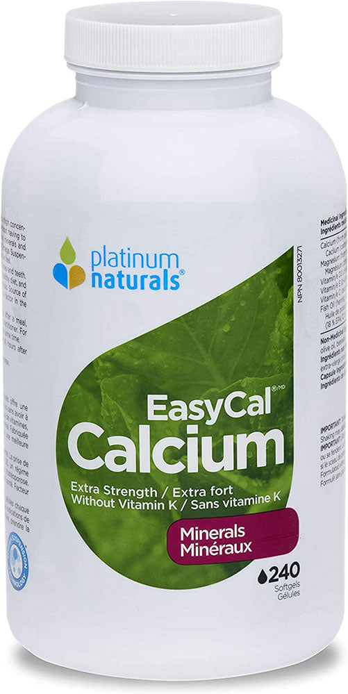 EASYCAL CALCIUM EXTRA STRENGTH 240 SOFTGELS PLATINUM NATURALS