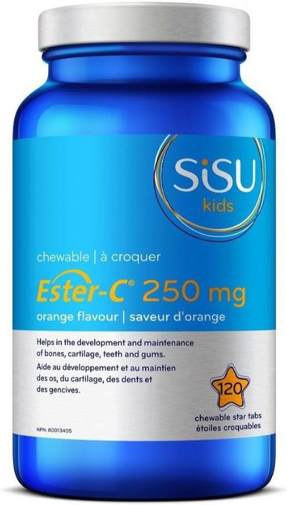 ESTER-C KIDS 250MG ORANGE 120 CHEW TABS SISU