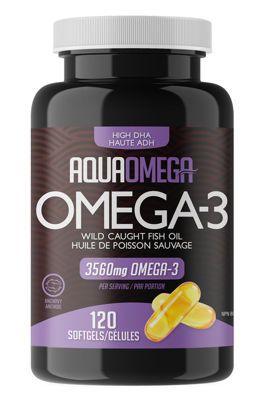 OMEGA 3 HIGH DHA 120 SOFTGELS AQUAOMEGA
