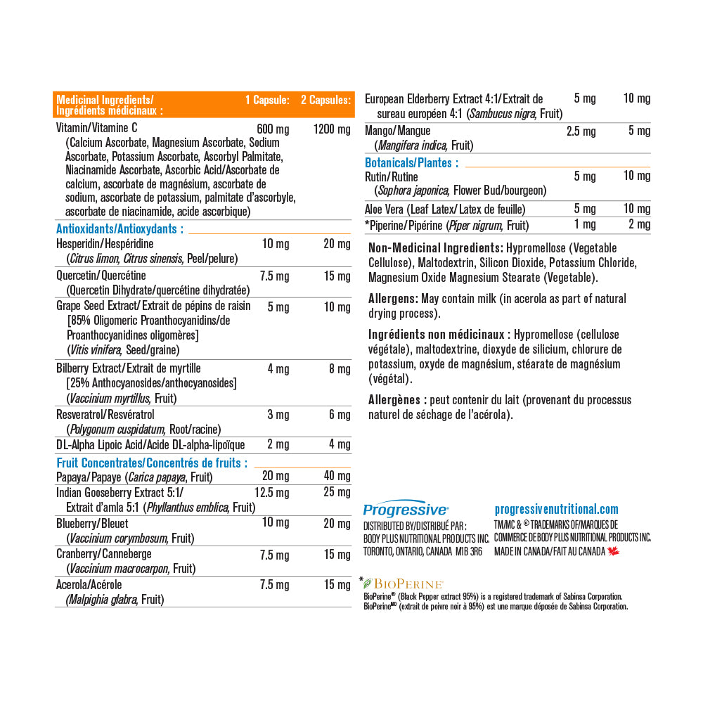 VITAMIN C COMPLEX 120CAPS PROGRESSIVE