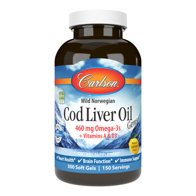 COD LIVER OIL LEMON 300SG CARLSON