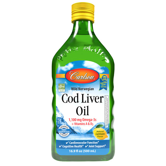 COD LIVER OIL LEMON 500ML CARLSON