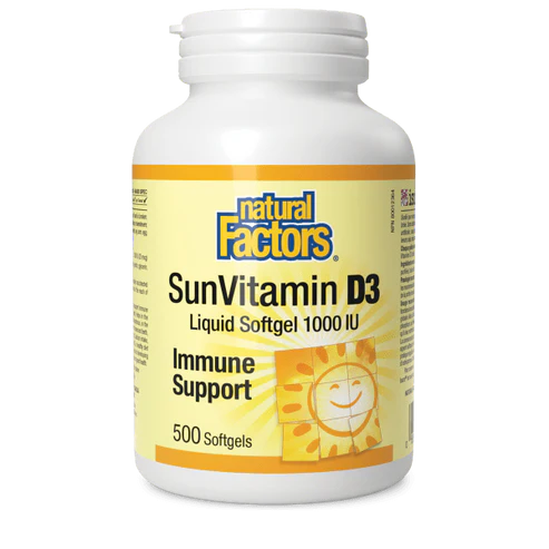 VIT D3 1000IU 500SG NATURAL FACTORS