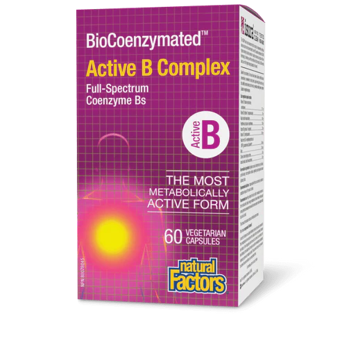 BIOCOENZYMATED ACTIVE B COMPLEX 60VCAPS NATURAL FACTORS