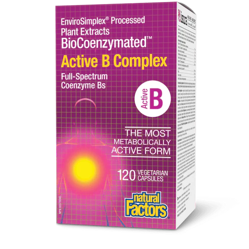 BIOCOENZYMATED ACTIVE B COMPLEX 120VCAPS NATURAL FACTORS