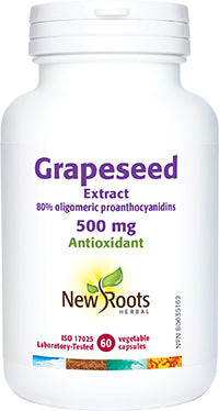 GRAPESEED EXTRACT 500MG 60 VCAPS NEW ROOTS