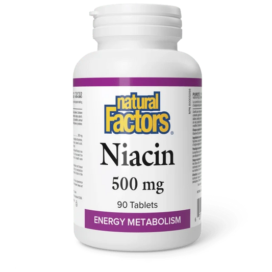 NIACIN B3 500MG 90TAB NATURAL FACTORS
