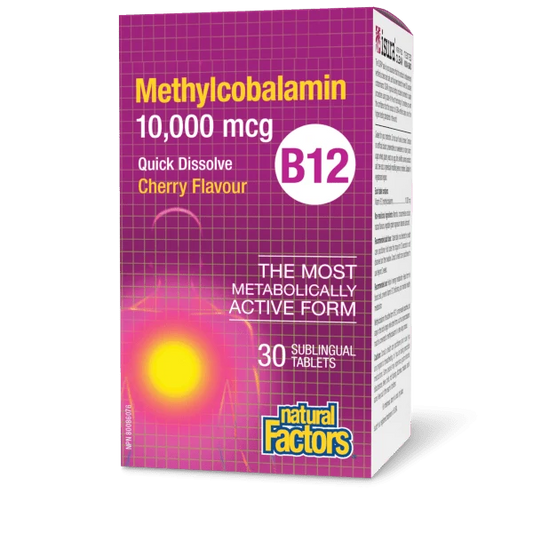 B12 METHYLCOBALAMIN 10,000MCG 30TAB NATURAL FACTORS