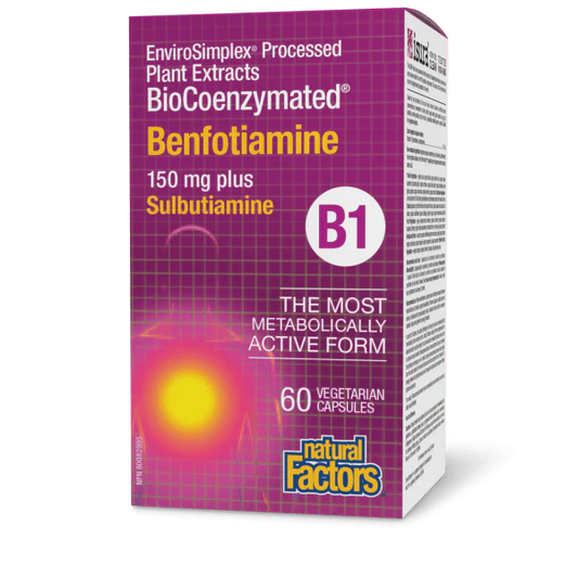 B1 BIOCOENZYMATED BENFOTIAMINE 150MG 60VCAP NATURAL FACTORS