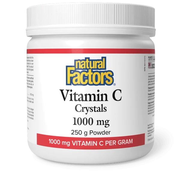 VITAMIN C 1000MG CRYSTALS 250G NATURAL FACTORS