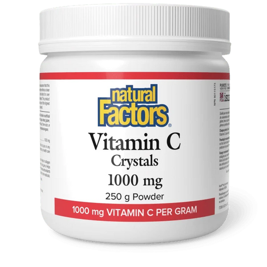 VITAMIN C 1000MG CRYSTALS 250G NATURAL FACTORS
