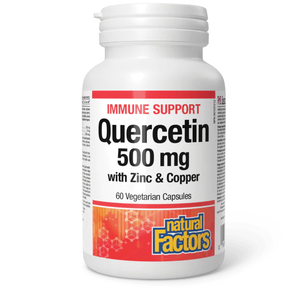 QUERCETIN ZINC & COPPER 500MG 60VCP NATURAL FACTORS
