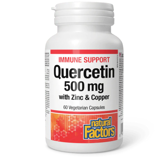 QUERCETIN ZINC & COPPER 500MG 60VCP NATURAL FACTORS