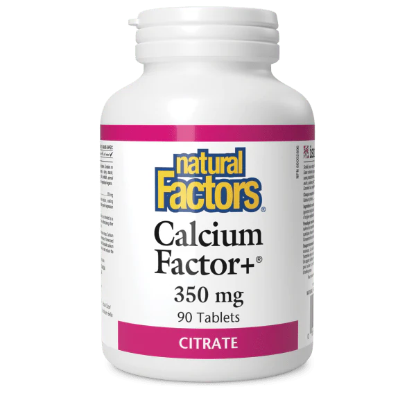 CALCIUM FACTOR+ CITRATE 350MG 90TABS NATURAL FACTORS