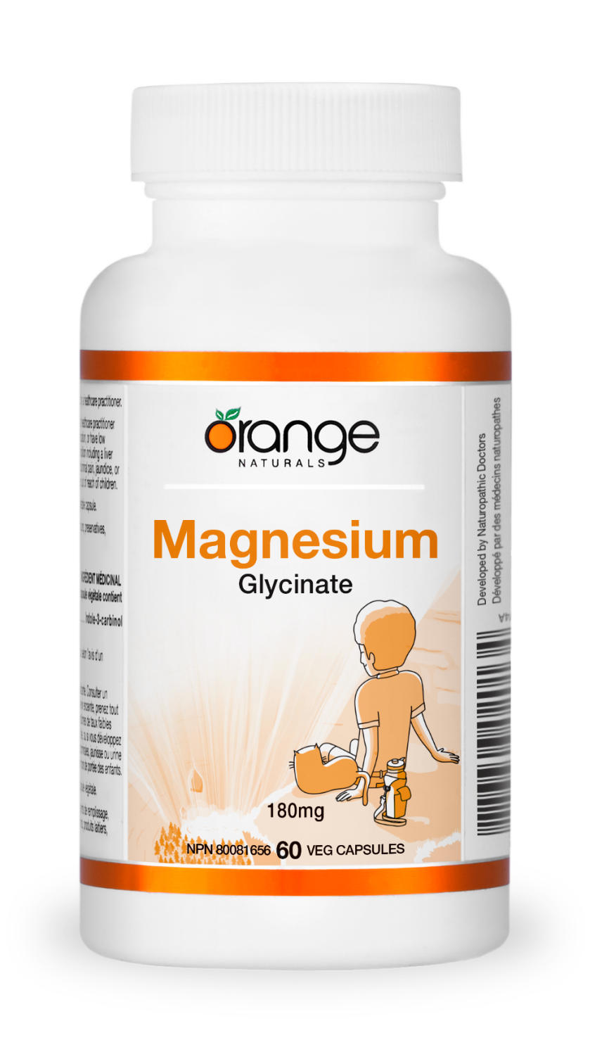 MAGNESIUM GLYCINATE 180MG 60VCAP ORANGE NATURALS