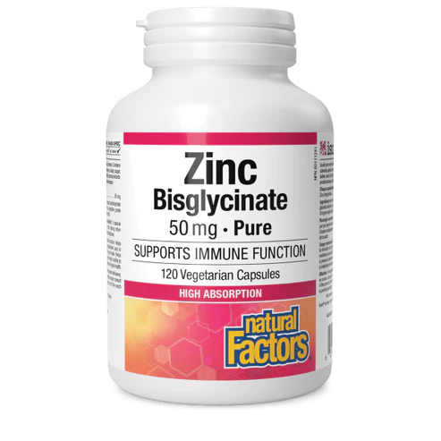 ZINC BISGLYCINATE 50MG 120VCAPS NATURAL FACTORS