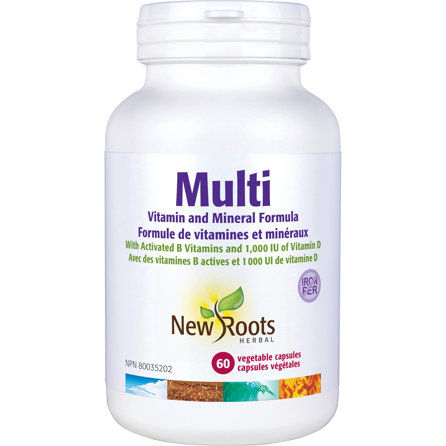 MULTI NO IRON 60 VCAPS NEW ROOTS