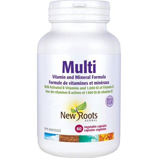 MULTI NO IRON 60 VCAPS NEW ROOTS